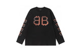 Balenciaga Hoodie Double B Printing logo Round Neck Sweatshirt Long Sleeve Base Shirt Jacket Top Fashion Unisex Sports Casual Loose Fit Versatile Autumn Winter New Arrival
