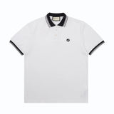 Gucci T-shirt Double-breasted G Letters logo Embroidery POLO Shirt Lapel Short Sleeve25ss New Unisex Summer Short Sleeve OS Loose T Business Half Sleeve Shirt Plus Size T-Shirt