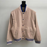 Gucci Jackets New Embroidered Striped Wool Baseball Jacket Two-Way Wear Detachable Sleeves Vest Cardigan Unisex Coat24ss Autumn and Winter New Products