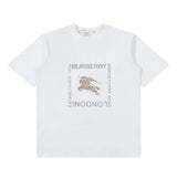 Burberry T-shirt Square logo Letter Printing logo round Neck Short Sleeve25ss New Pure Cotton Unisex Style T Casual T-Shirt Base Layer Shirt OS Loose Fit Half Sleeve Top Plus Size