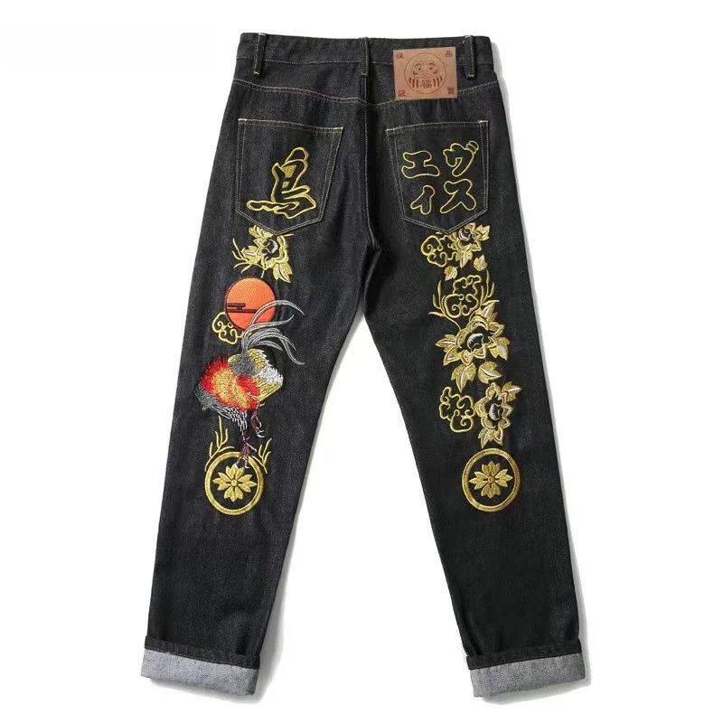 Evisu Jeans Fashion Y2Retro Hip Hop Jeans