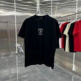 Balenciaga T-shirt Lamborghini Collaboration Chest Print logo round Neck Short Sleeve25ss New Pure Cotton Unisex Style T T-shirt OS Loose Fit Base Shirt Top Half Sleeve T-Shirt