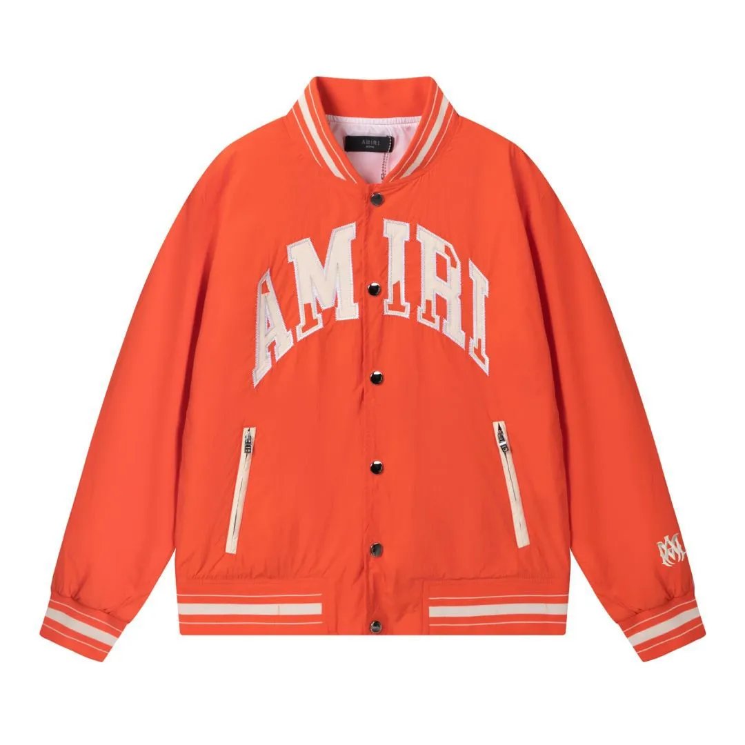 Amiri Jackets Coat 2024Spring and Autumn New Embroidered Letter Pattern Baseball Uniform Jacket Coat Men and Women Same Style