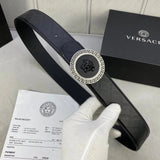 VERSACE Belt Top version Brand New Full Set Belt Fashion Trend Genuine Leather Business Casual Men Women Belt Cowhide Embossed Pant Belt