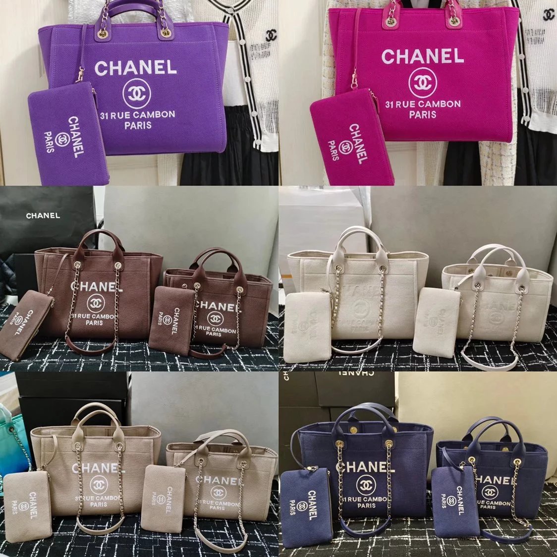 Chanel Women's Bag Top version 【**Customized Plate】l Latest23c Beach Bag Summer New Color Milkshake White Shopping Bag Handbag New Beach Bag Shopping Bag Commuter Bag Large Capacity Travel Bag Men's and Women's Bags Large38cm Small Size32cm Portable beach