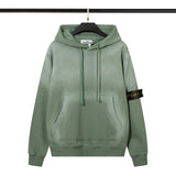 Stone Island Hoodie American Fashion Brand High Street Armband Zipper Stone Cardigan Sweater Hooded Sports Leisure Couple Coat Pure Cotton