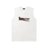 Balenciaga T-shirt Chest Letter Cola Pattern Print logo Sleeveless Short Sleeve Sleeveless Vest25ss New pure cotton T T-shirt OS Loose Style Men's and Women's Same Bottoming Shirt Top Half-Sleeve T-shirt