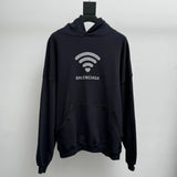 Balenciaga Hoodie Heart Wireless Print Hoodie Sweatshirt Pure Cotton Terry Pullover Hoodie Sportswear os Unisex Fit Top24ss Autumn and Winter New Products