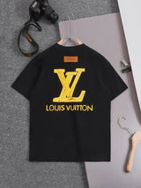 Louis Vuitton LV T-shirt Velvet Foam Embossed logo round Neck Short Sleeve25ss New Pure Cotton Unisex Style T T-shirt Base Shirt Tee Shirt OS Loose design