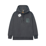 LOEWE Hoodie Leather Label Hooded Sweatshirt Jacket Hoodie Unisex Sports Casual OS Loose fit versatile style