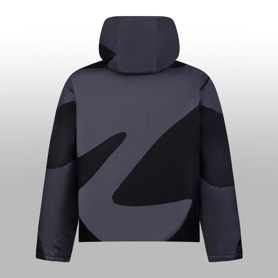 Louis Vuitton LV Down Jacket Direct Injection Printed Patchwork Old Flower Pattern Hooded Down Jacket Unisex Fluffy Hooded Long Sleeve Puffer Jacket Winter Thickened Warm Coat Loose Versatile Fashion