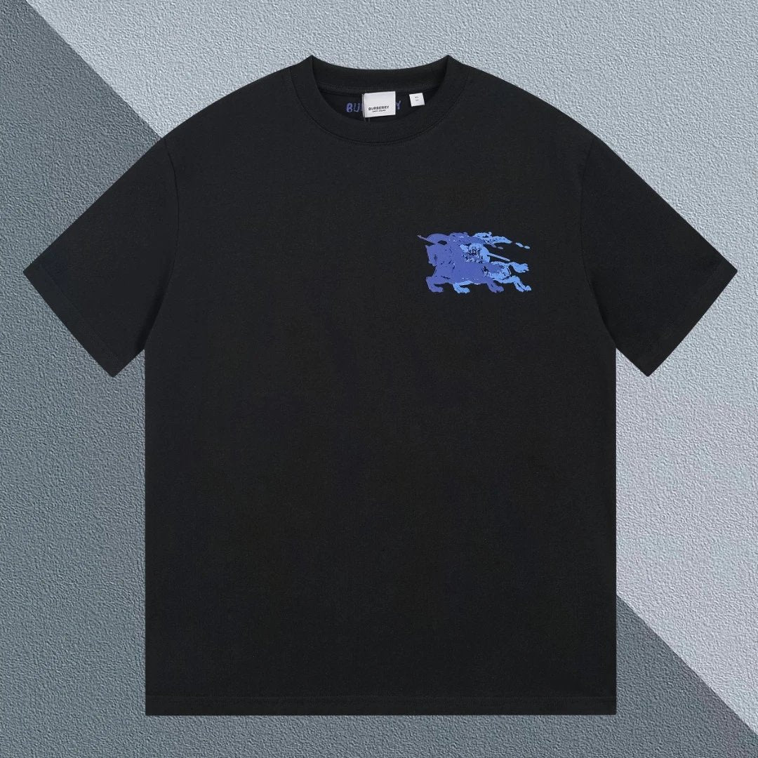 Burberry T-shirt Chest Knight Print logo round Neck Short Sleeve25ss New pure cotton T Unisex T-Shirt OS Loose Fit Base Shirt Top Half Sleeve T-Shirt