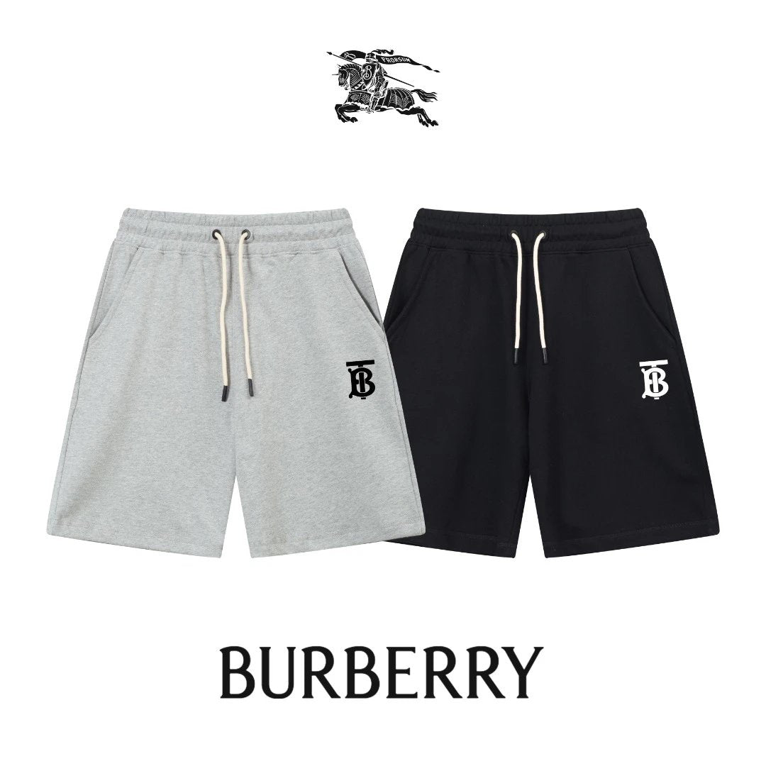 Burberry Shorts B Letter Embroidery logo Five-point Shorts25ss New Drawstring Casual Summer Pants American Style5Two-in-One Casual Sweatpants for Men and Women, Pure Cotton Joggers