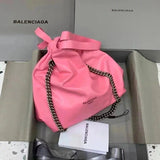 Balenciaga Bag Top version 【】In Stock Surrogate Shopping Grade New Crush Series Brand New Size Trash Garbage Bag Shopping Bag Drawstring Closed Garbage Pack Hobo Bag Casual Bag Backpack Messenger Bag Chain Bag Women's Bag Small Size25cm Large Size35cm