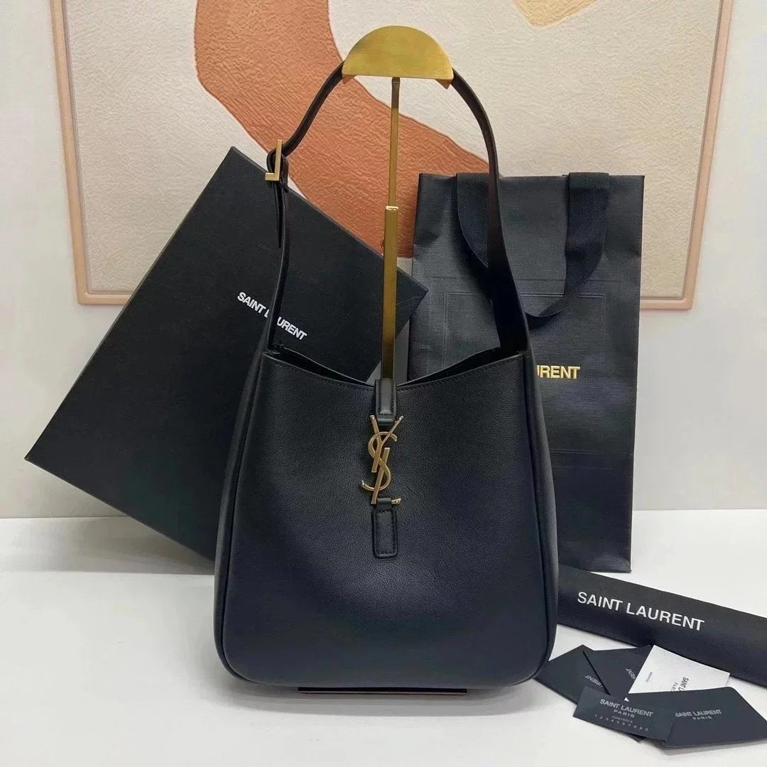 YSL Women's Bag Top version 【Super Original Leather】Park Caiying Same Style New LE5A7hobo Handbag Underarm Bag Handbag Vintage Shoulder Bag for Women Underarm Bag hobo Bag Underarm Bag Women's Bag Bucket Bag23New Autumn and Winter Suede Large Bucket Bag75