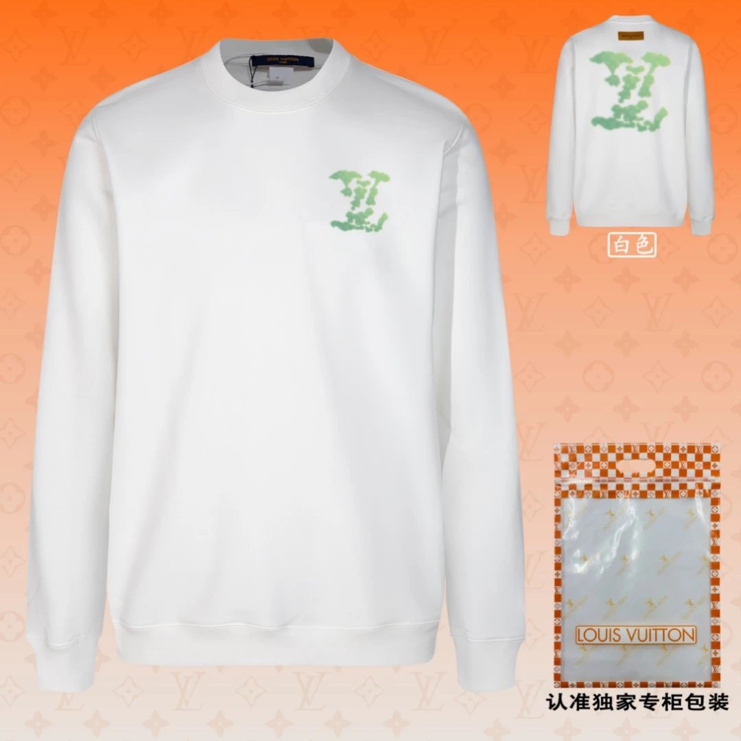 Louis Vuitton LV Hoodie Clouds logo Runway Style Crewneck Sweatshirt Long Sleeve Base Shirt Jacket Top Fashion Unisex Sports Casual OS Loose Fit Versatile New Autumn Winter Collection