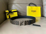 FENDI Belt Top version In Stock High Quality Genuine Leather New Men's Belt Fashion All-Match Casual Monster Belt Pant Belt Unisex