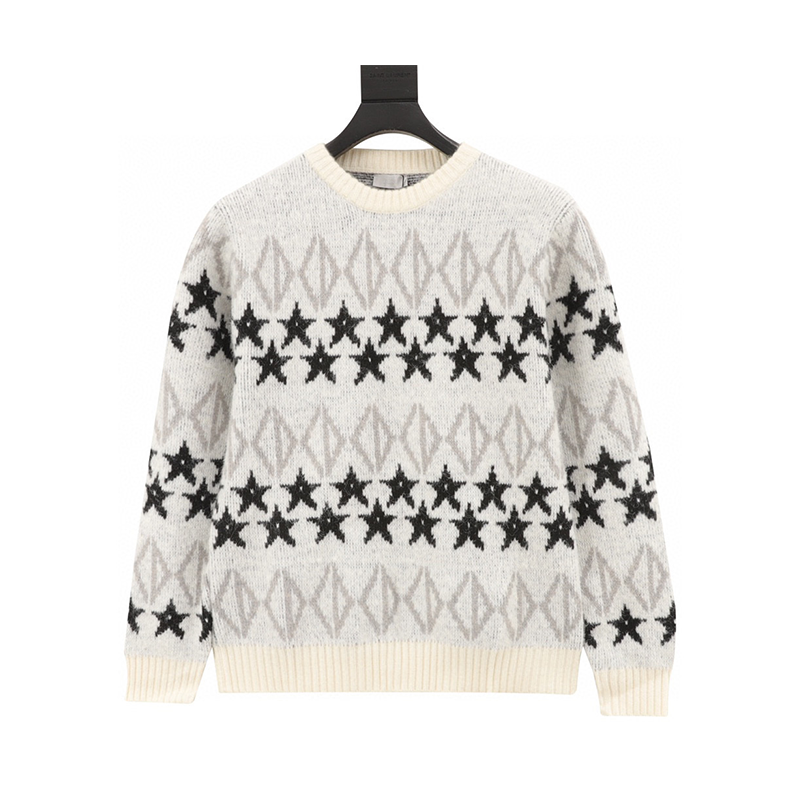 Dior Sweater Full Printed XINGX Wool round Neck Sweater for Men and Women