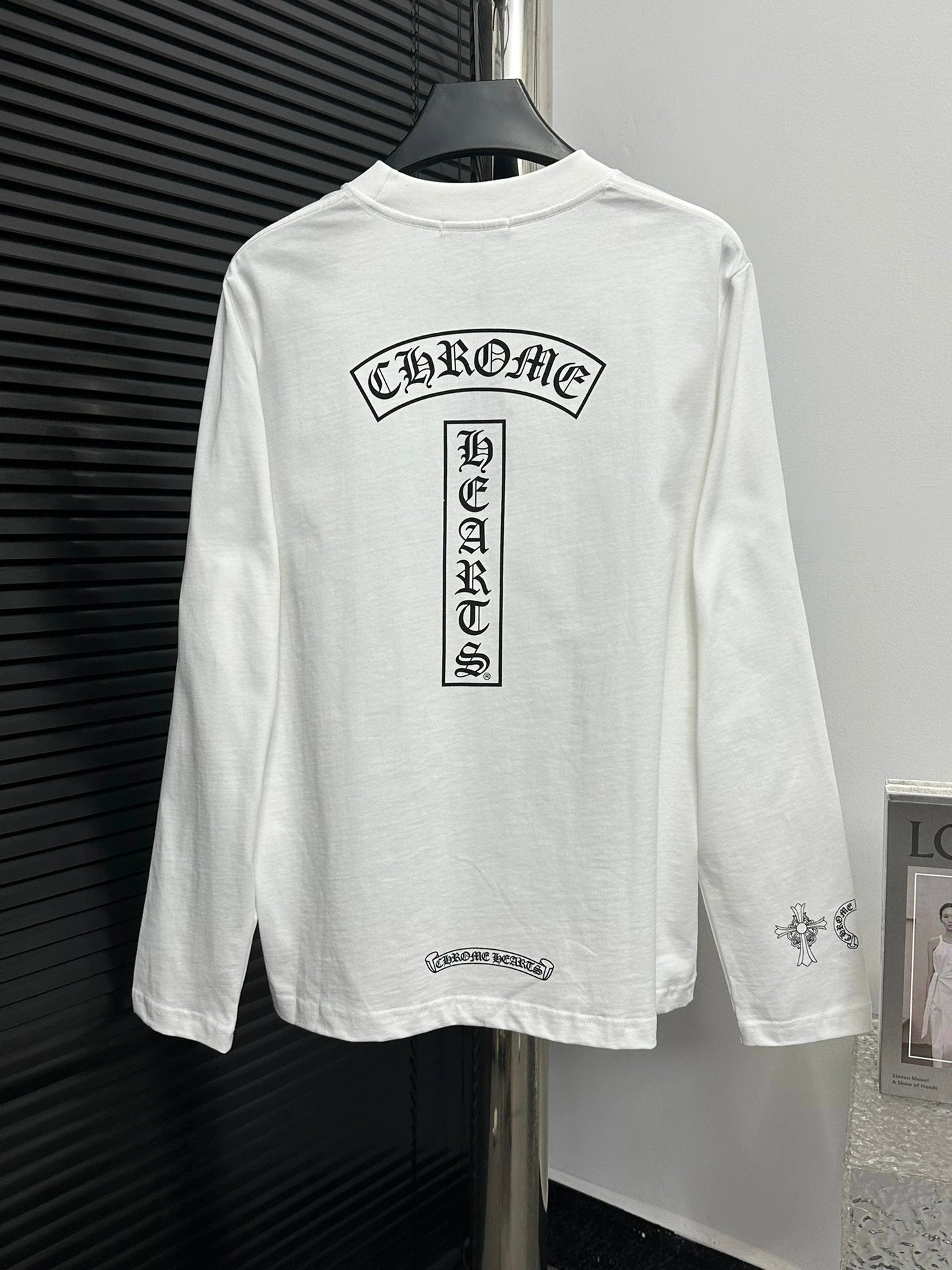 Chrome Hearts Hoodie Printing logo Round Neck Sweatshirt Jacket OS Loose Fit Pullover Long Sleeve Unisex Base Shirt Sports Casual Top