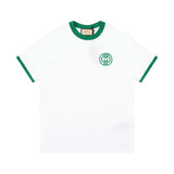 Gucci T-shirt Color Matching logo Letter Embroidered Crew Neck Short Sleeve25ss New Pure Cotton Unisex Style T T-shirt OS Loose Fit Base Shirt Top Half Sleeve T-Shirt