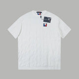 Louis Vuitton LV T-shirt Allover Jacquard logo round Neck Short Sleeve25ss New Pure Cotton Unisex Style T Casual T-Shirt Base Layer Shirt OS Loose Fit Half Sleeve Top Plus Size