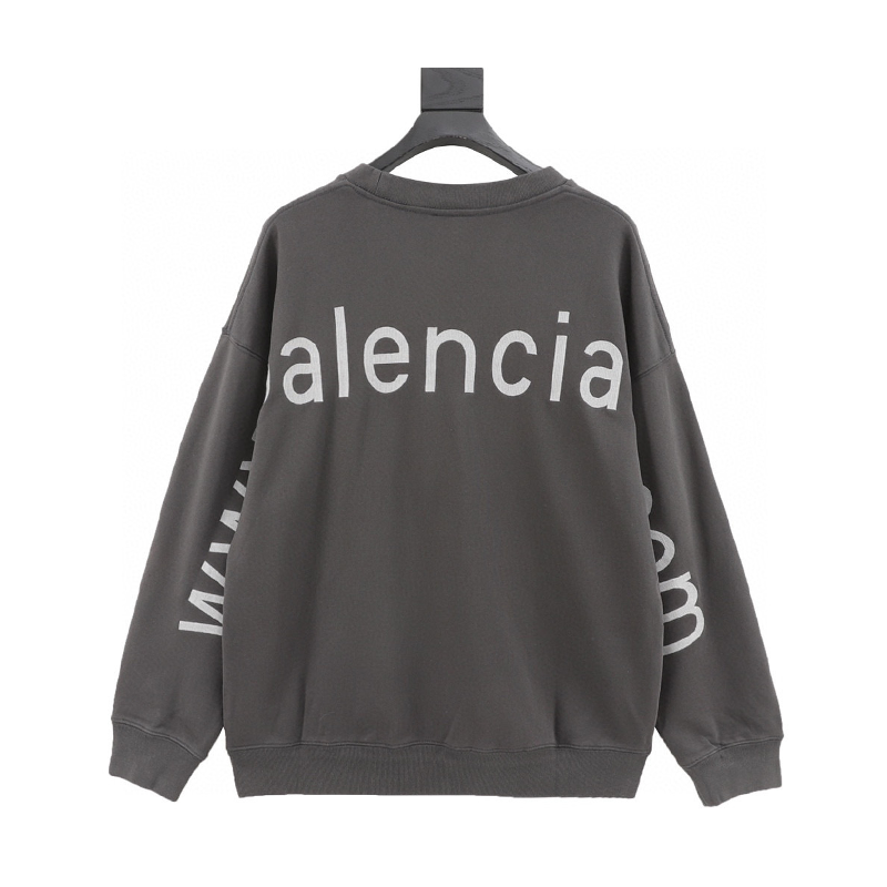 Balenciaga Hoodie One-Piece Seamless Website Embroidered Crew Neck Sweater for Men and Women