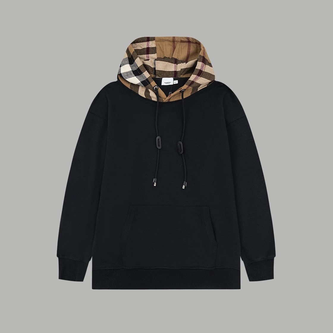 Burberry Hoodie Plaid Hoodie Sweatshirt Casual Loose Fit Pure Cotton Terry Pullover Hoodie Unisex Sports Wear Os Unisex Fit Top24ss Autumn and Winter New Products