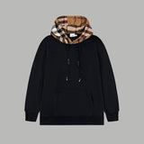 Burberry Hoodie Plaid Hoodie Sweatshirt Casual Loose Fit Pure Cotton Terry Pullover Hoodie Unisex Sports Wear Os Unisex Fit Top24ss Autumn and Winter New Products