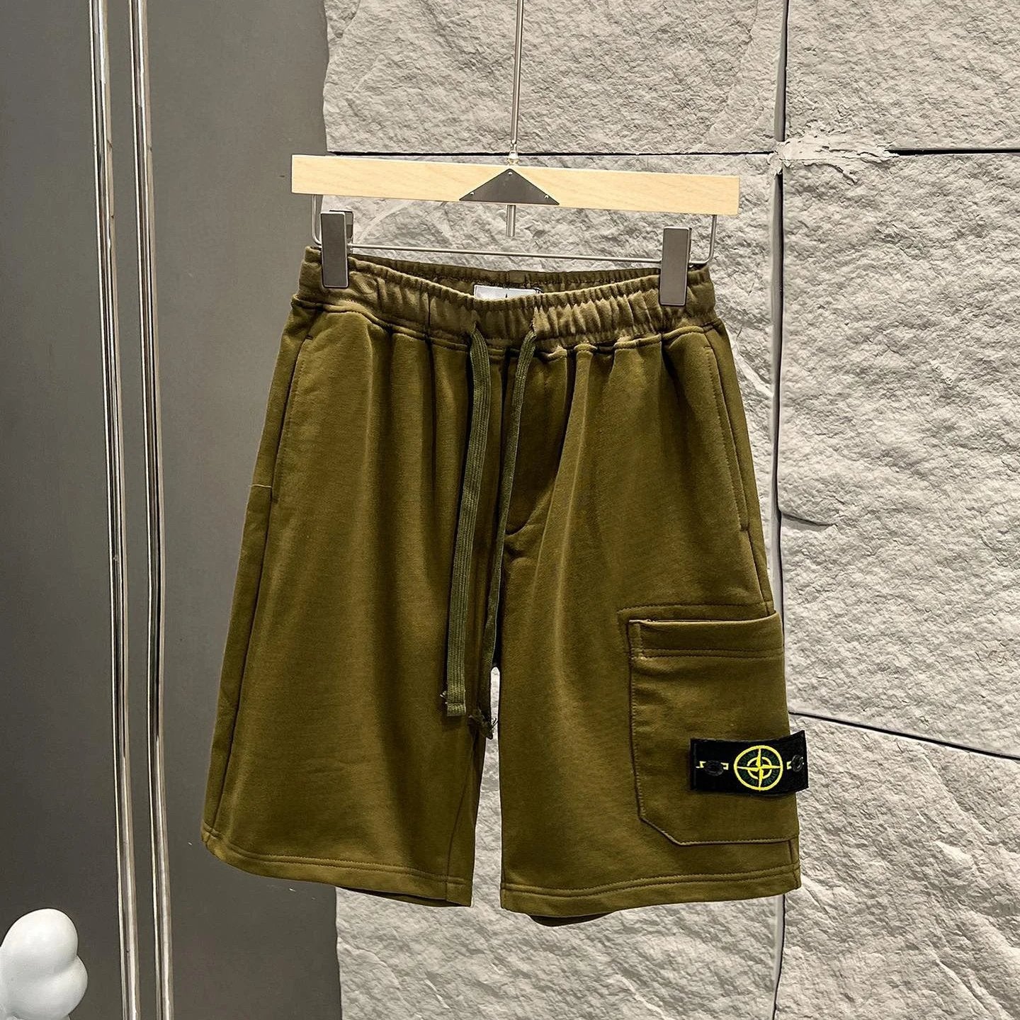 Stone Island Shorts Top Version Tooling Counter Same Style Summer Straight Shorts Casual Pure Cotton Five-Point Sports Pants for Men