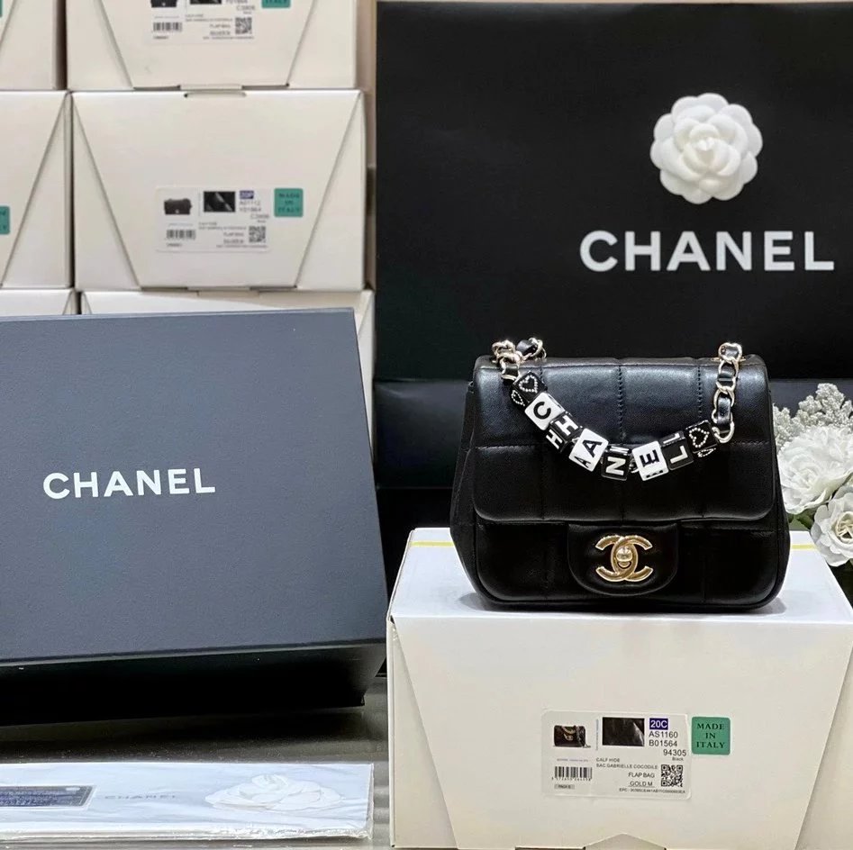 Chanel Women's Bag Top version 【Platinum Edition Genuine Goods】New Products on Sale?23C Early Spring Dice Chain Flap Bag CF Fang Fat Original Sheepskin2023New Dice Bag Women's Bag Crossbody Bag Shoulder Bag