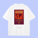 Louis Vuitton LV T-shirt Chest Map Print logo round Neck Short Sleeve25ss New pure cotton T Unisex T-Shirt OS Drop Shoulder Loose Fit Base Shirt Top T-Shirt Short Sleeve