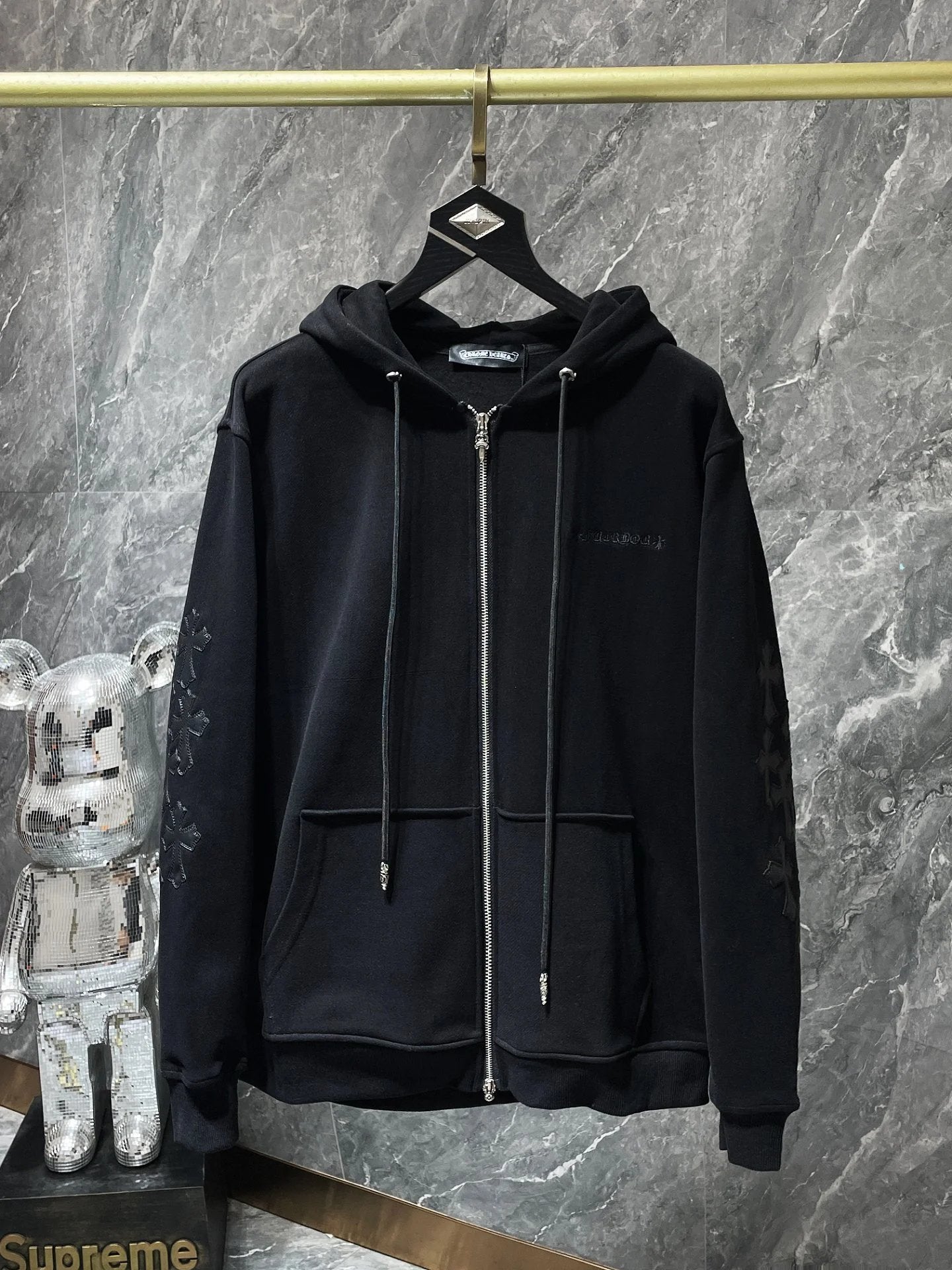 Chrome Hearts Hoodie Cross Hooded Sweater Loose Men's and Women's Zipper Hoodie