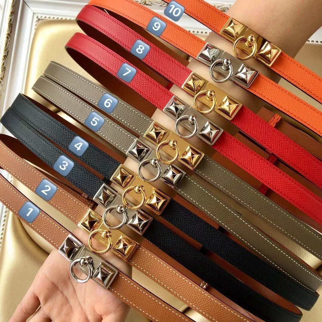Hermes Belt Top version Brand New and High Quality kelly Belt Women's Imported Cowhide Casual Fashion All-Matching Leather Belt Women's Closing Belt Belt