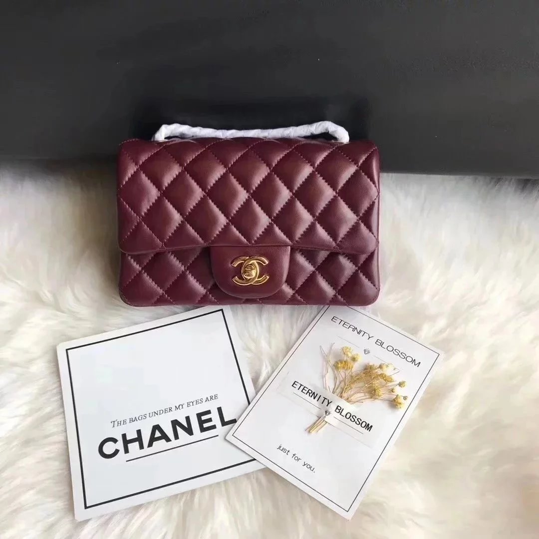 Chanel Women's Bag Top version 【Surrogate Shopping Version Genuine Goods Leather】l Classic CF Large Package mini20cm1116CF Fang Fat Flap Bag Original Sheepskin Women's Bag Chain Bag Crossbody Bag Caviar Cowhide CF20cm