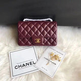 Chanel Women's Bag Top version 【Surrogate Shopping Version Genuine Goods Leather】l Classic CF Large Package mini20cm1116CF Fang Fat Flap Bag Original Sheepskin Women's Bag Chain Bag Crossbody Bag Caviar Cowhide CF20cm