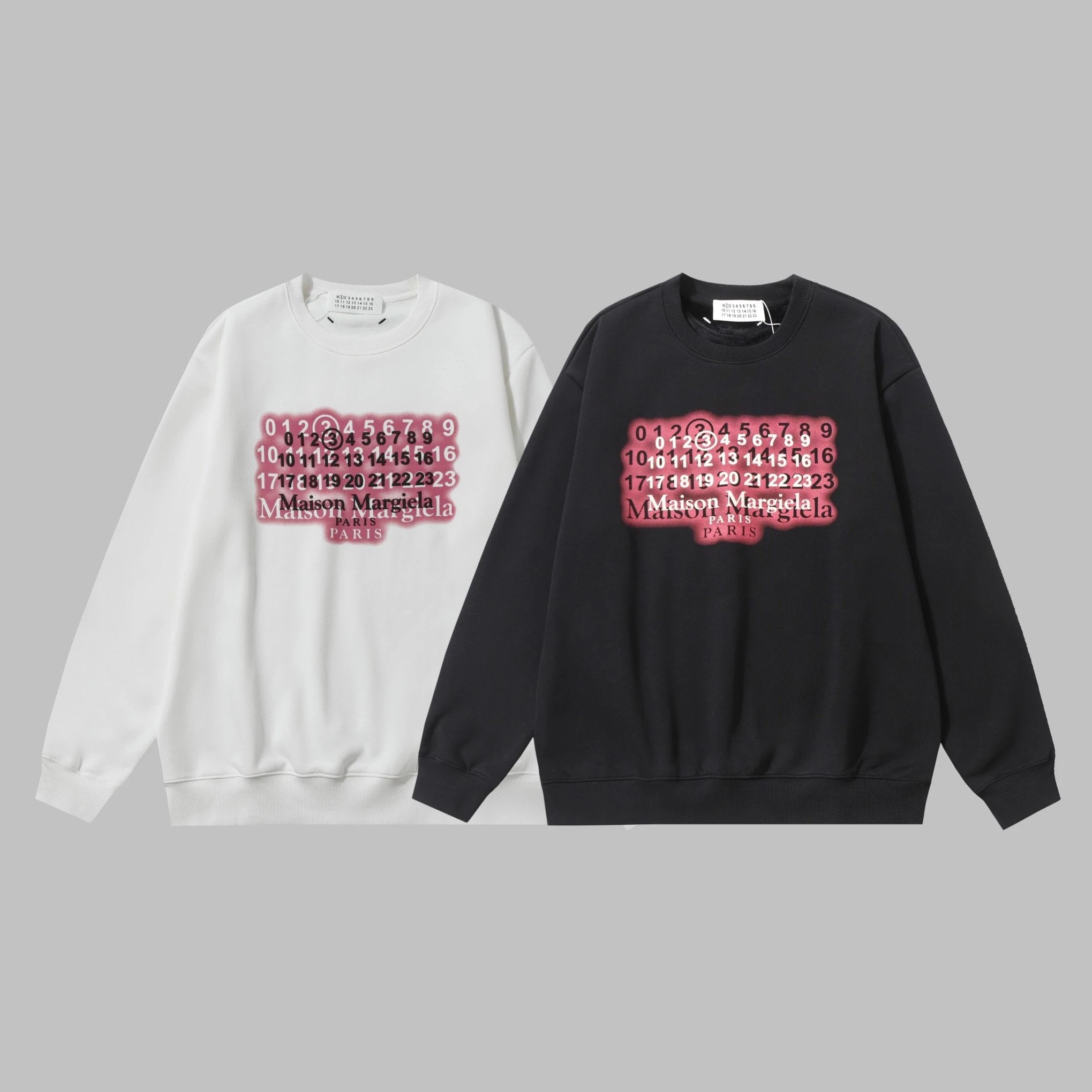 Maison Margiela Hoodie New Fleece Lined Sweatshirt with Foam Print oversive Pullover Unisex Sports Casual Loose Fit Versatile New Autumn Winter Collection