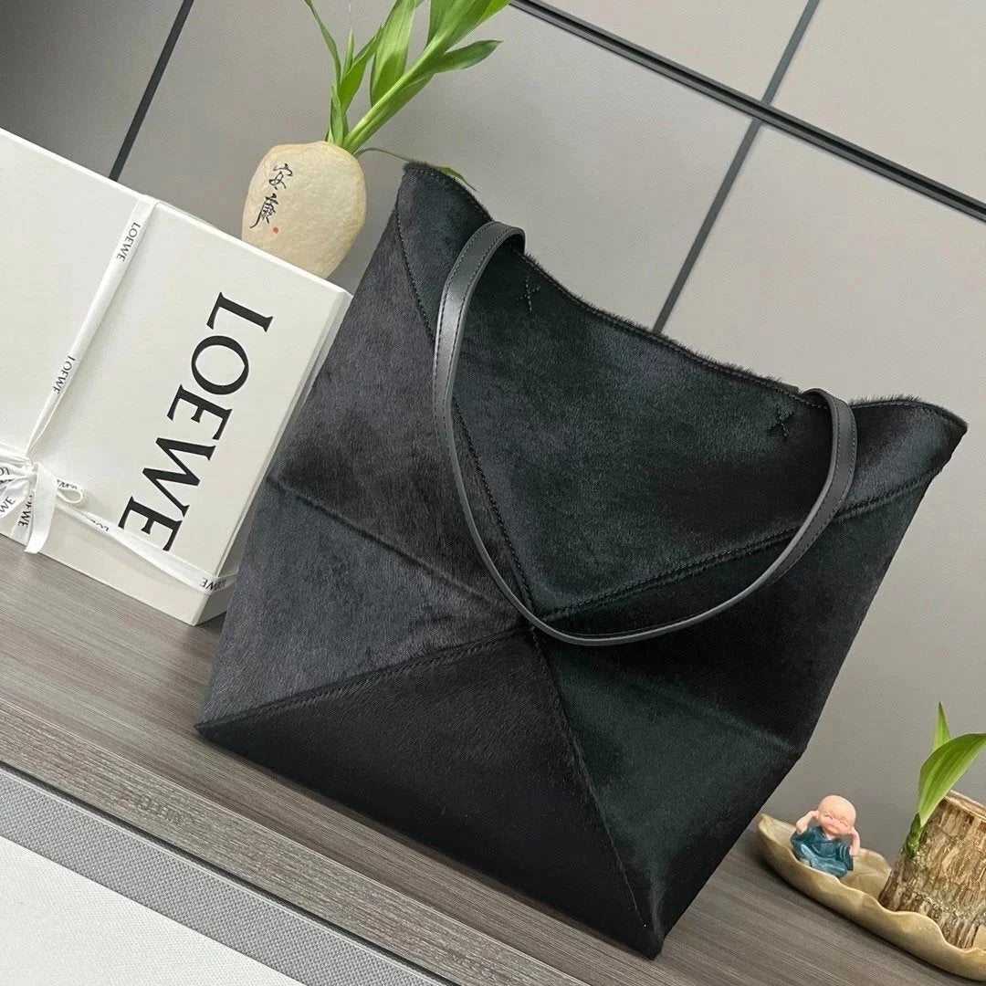 LOEWE Women's Bag Top version 【Kowloon Leather Premium Edition】23New PuzzleFold Handbag Folding Underarm Bag Tote Bag Shopping Bag Handbag Men's and Women's Bags mini Small Tote Bag Oversized Shopping Bag Big Tote tote Bag