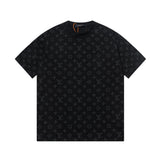 Louis Vuitton LV T-shirt Classic Vintage Pattern All Over logo round Neck Short Sleeve25ss New Pure Cotton Unisex Style T T-shirt OS Loose Fit Base Shirt Short Sleeve T-Shirt Top