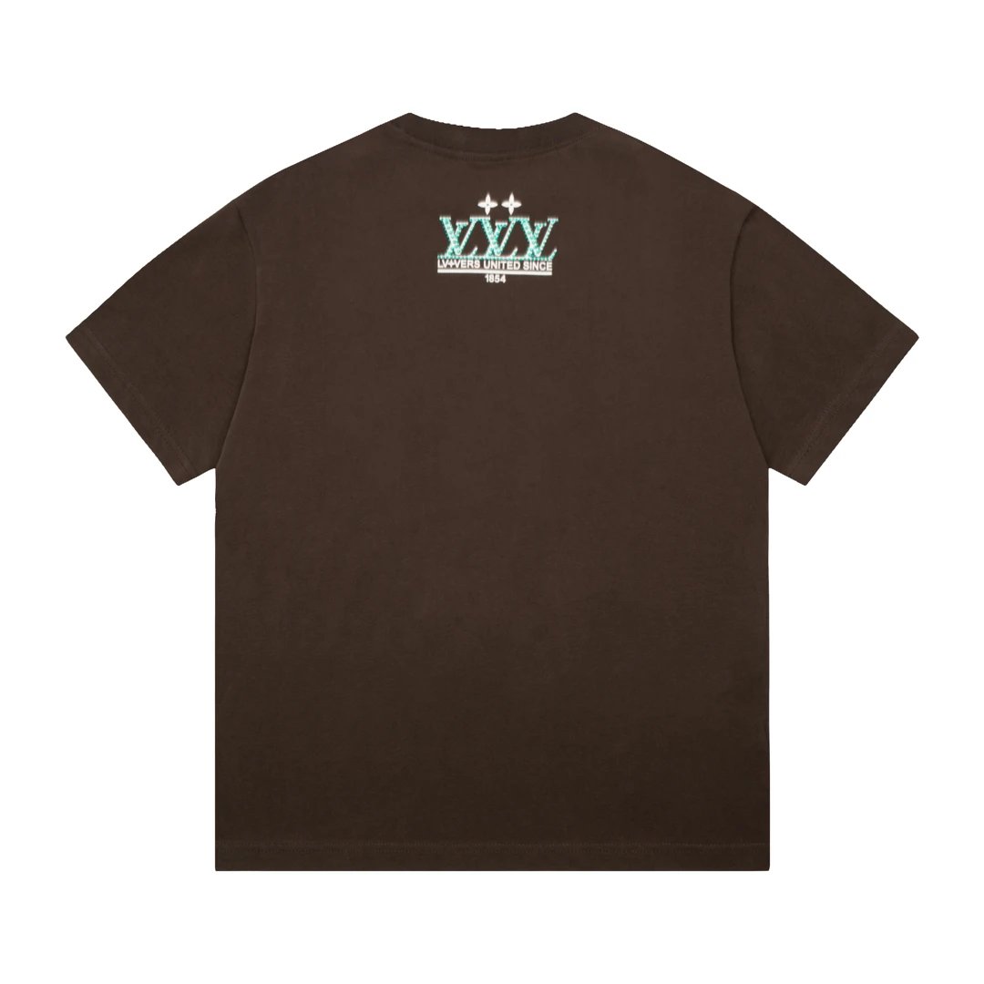 Louis Vuitton LV T-shirt Chest Route Print logo round Neck Short Sleeve25ss New pure cotton T Unisex T-Shirt OS Loose Fit Base Shirt Top Half Sleeve T-Shirt