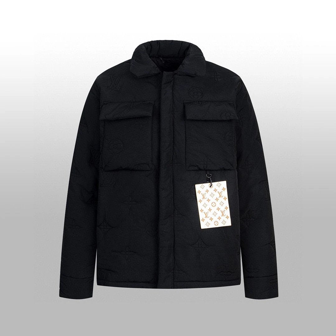 Louis Vuitton LV Jackets Thickened Cotton Jacket with Accordion Patch Pocket, Unisex, Autumn and Winter New Sports Casual Loose Fit Versatile