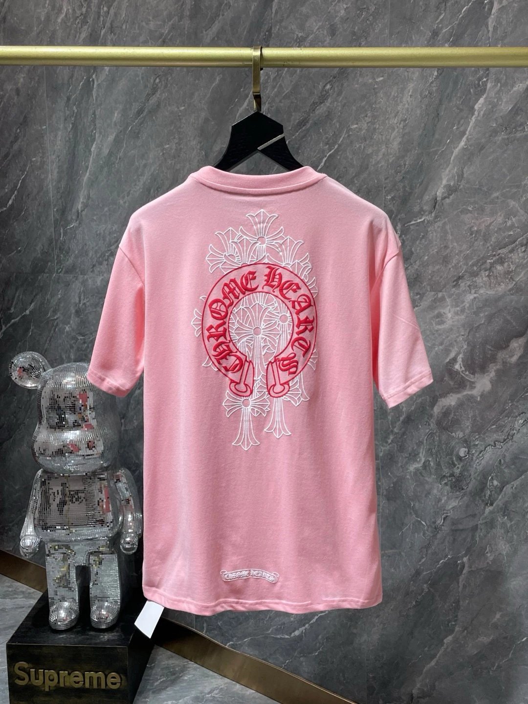 Chrome Hearts T-shirt Top Version Counter Same Style Pure Cotton Summer Men's and Women's Same Fashion Loose All-Matching2024New Short Sleeve T T-shirt