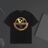 Louis Vuitton LV T-shirt Chest Half-Circle Letter Print logo round Neck Short Sleeve25ss New Pure Cotton Unisex Style T T-shirt OS Loose Fit Base Shirt Half Sleeve T-Shirt Top Half Sleeve