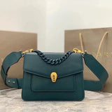 BVLGARI Bag Top version 【Original Quality】2021New Women's Bag Limited Edition Snake Head Buckle Red Enamel Snake Eye Women's Shoulder Bag/Crossbody Handbag Bag Decorated with a Snake's Head Naza Same Product Detachable Shoulder Strap