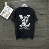 Louis Vuitton LV T-shirt Chest Brand Logo Print logo round Neck Short Sleeve25ss New pure cotton T Unisex T-Shirt OS Loose Fit Base Shirt Top Half Sleeve T-Shirt