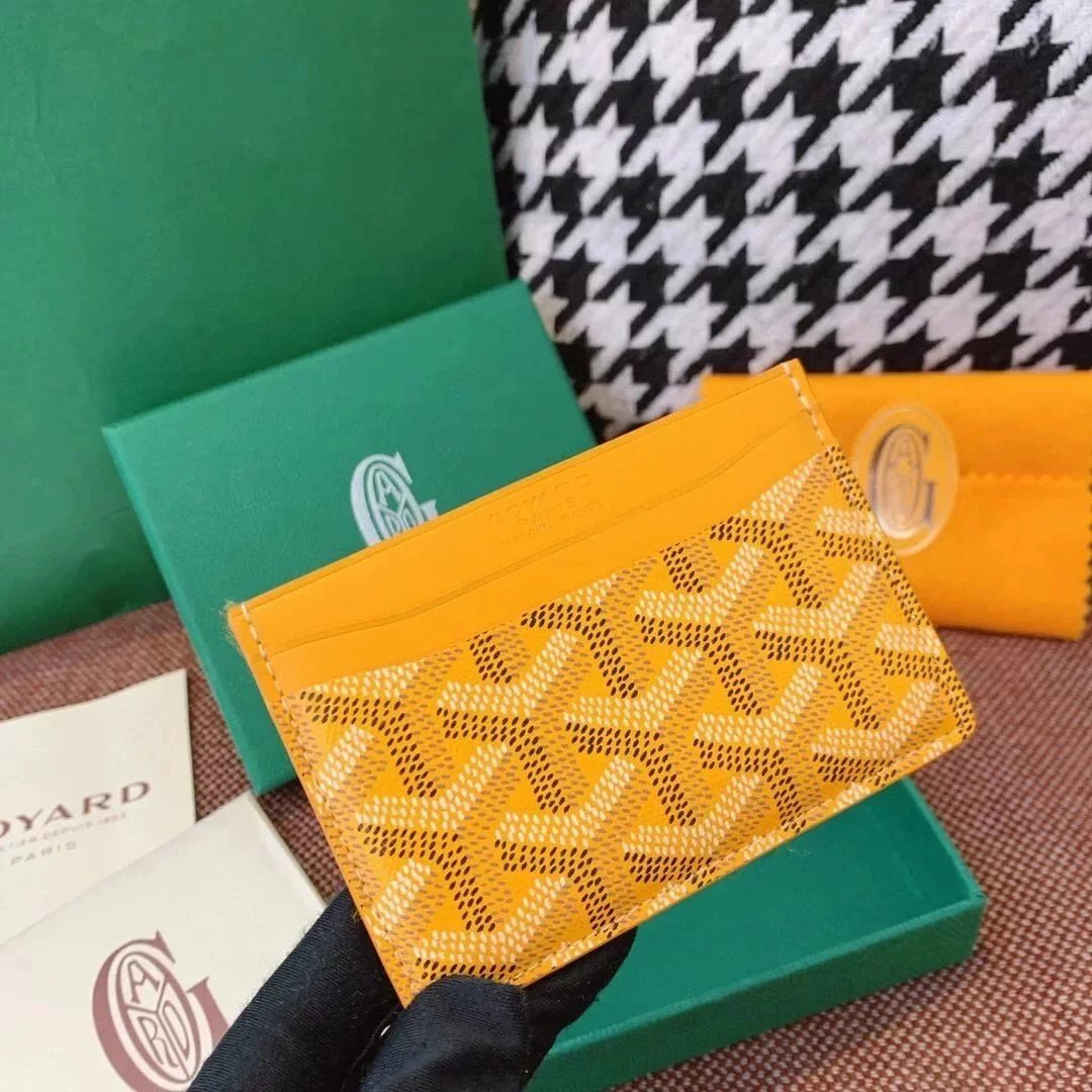 Goyard Bag Top version Original Single Card Holder Surrogate Shopping Grade Classic Presbyopic Card Holder Hot Imported Genuine Leather Coin Purse Small Bag