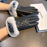 Chanel Gloves Autumn and Winter Lazy Rabbit Fur Sheepskin Gloves