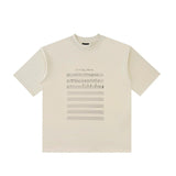 Balenciaga T-shirt Chest Music Note Pattern Print logo round Neck Short Sleeve25ss New Pure Cotton Unisex Style T Casual T-Shirt Base Layer Shirt OS Loose Fit Half Sleeve Top Plus Size