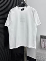 Balenciaga T-shirt Front and back pearl letters logo round Neck Short Sleeve25ss New Pure Cotton Unisex Style T T-shirt OS Loose Fit Base Shirt Top Half Sleeve T-Shirt