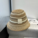 LOEWE Hat Branded Leatherette logo Fisherman Hat Casual Sun Protection UV Protection Plain Face Covering Sun Hat Outdoor Versatile Flat Top Bucket Hat