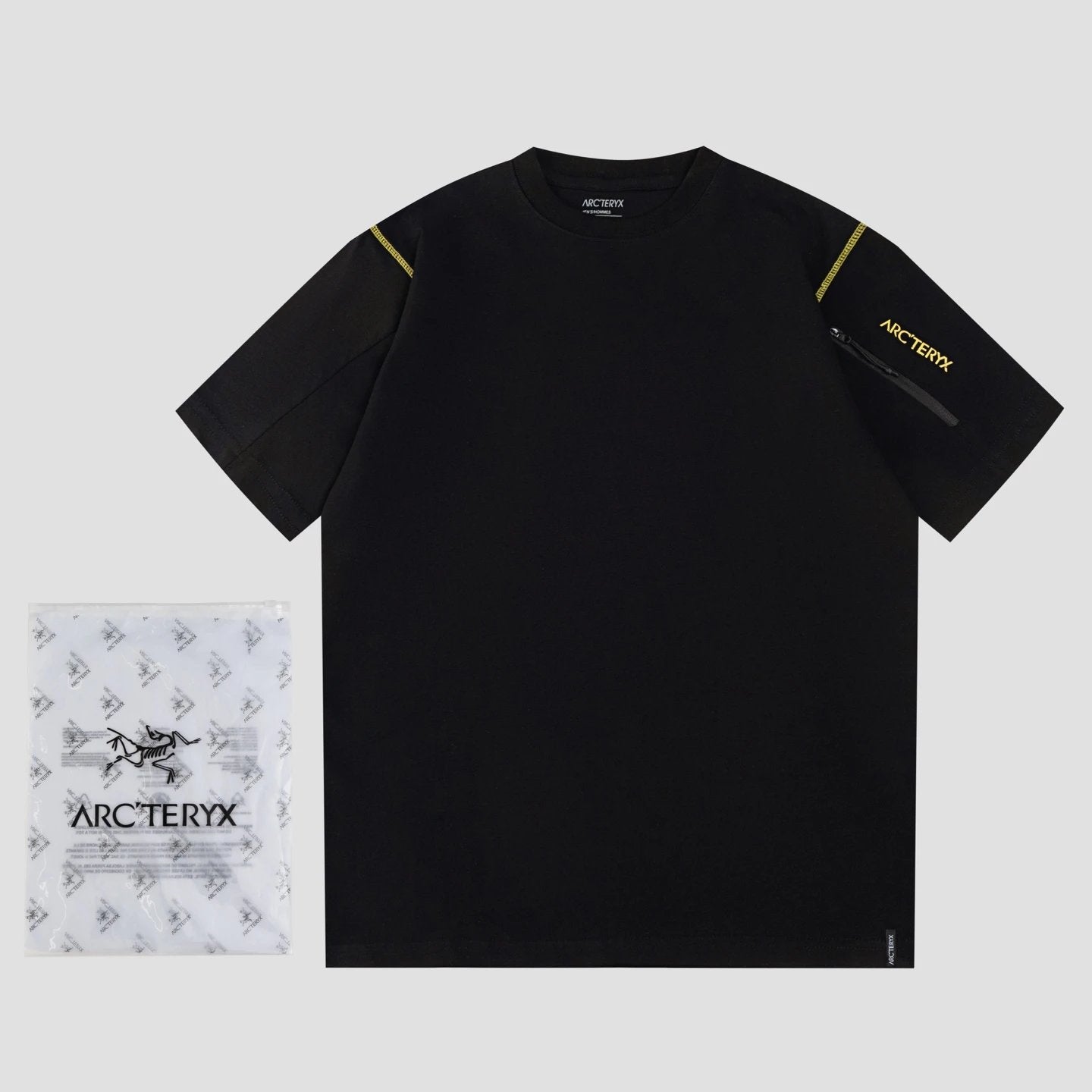 Arc'teryx T-shirt Chest Bird Lettering Embroidered Patchwork Print logo round Neck Short Sleeve25ss New Pure Cotton Unisex Style T Casual T-Shirt Base Layer Shirt OS Loose Fit Half Sleeve Top Plus Size